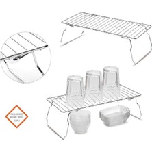 Evefix Dolap İçi Yer Kazandıran Bardak Tabak Düzenleyici Mutfak Rafı