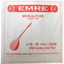 Emre 0.18 mm Çelik Takım Tel Kısa Sap Bağlama Teli 018