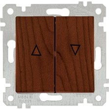 Mutlusan Rita Mek Tuş Jaluzi Anahtarı (Vidalı) Ceviz