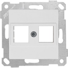 Mutlusan Rita Mek Tuş Data Prizi 2XRJ45 (Kon.süz) Beyaz