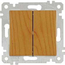 Mutlusan Rita Mek Tuş Komütatör (Vidalı) Meşe