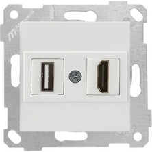 Mutlusan Rita Mek Tuş Data Prizi 1xusb/1xhdmı Beyaz
