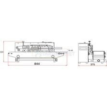 Lavion FRB-770 I Yürüyen Bantlı Yatay Poşet Ağzı Kapama Makinesi