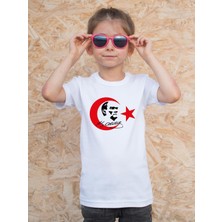 Tbas Türk Bayraklı Tişört, Atatürklü Tişört, Türk Bayrağı ve Atatürk Baskılı Tişört, Kırmızı Türk Bayrağı