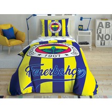 Lisanslı Taç Fenerbahçe Çubuklu Pamuk Lisanslı Nevresim Takımı