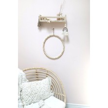 Emtory Home  Dekoratif Naturel Ahşap Boncuklu Kapı & Duvar Süsü