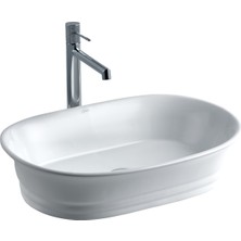 Lena E-4802 Tezgah Üstü Porselen Lavabo