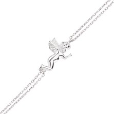 Altın Sepeti Gümüş Bebek Melek Bileklik