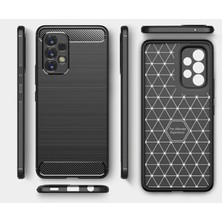 Microcase Samsung Galaxy A53 5g Brushed Carbon Fiber Silikon Kılıf - Siyah