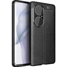 Microcase Huawei P50 Pro Leather Tpu Silikon Kılıf - Siyah