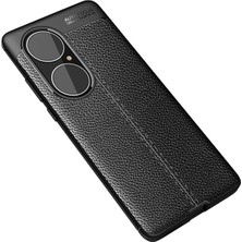 Microcase Huawei P50 Pro Leather Tpu Silikon Kılıf - Siyah