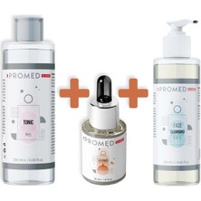 C Vitamini ve Leke Önleyici Serum 30 ml  +  Kir ve Makyaj Kalıntılarını Temizleyici Tonik 250 ml  +  Yüz Temizleme Jeli Yatıştırıcı ve Dinlendirici Bileşenli 250 ml
