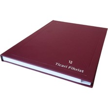 Artlantis Fihrist Ticari 12'li 20X28 Bordo Cilt Bezli 1 Adet Artlantis Ticari Firhist Bordo 20*28