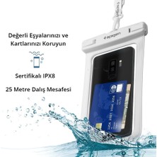 Spigen Universal (Tüm Cihazlarla Uyumlu) IPX8 Sertifikalı Su Geçirmez Kılıf White - 000EM23353