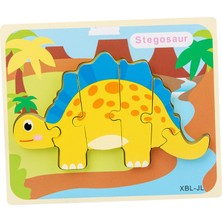 Perfeclan Çocuklar İçin Stegosaur Eğitici Puzzle Oyuncak - Sarı (Yurt Dışından)