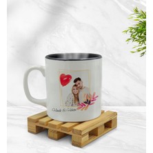 Kişiye Özel Isimli Fotoğraflı Içi Siyah Renkli Kupa Bardak Model 29