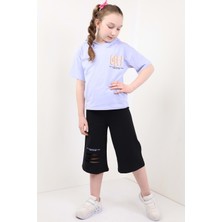 Toontoy Kız Çocuk Göğsü Get ! Baskılı Kapüşonlu Kaprili Takım