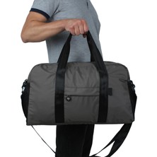 Bagacar 30X50X16 cm Gri Paraşut Kumaş Plaj Spor ve Seyahat Çantası