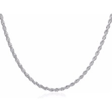 Adal Silver Erkek 925 Ayar Gümüş Halat Zincir