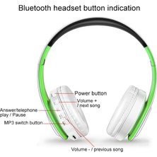 Zunhai LPT660 Katlanır Müzik Bluetooth Kulaklık Desteği Tf Kart Yeşil (Yurt Dışından)