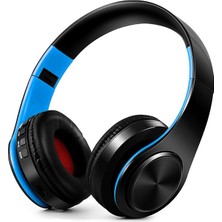 Zunhai LPT660 Katlanır Müzik Bluetooth Kulaklık Desteği Tf Kart Mavisi (Yurt Dışından)