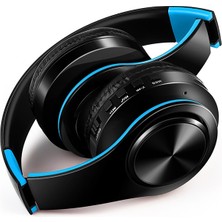 Zunhai LPT660 Katlanır Müzik Bluetooth Kulaklık Desteği Tf Kart Mavisi (Yurt Dışından)