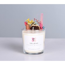 Mitto Candle Selene Coconut & Vanilya Esans Kokulu Soy Wax Mum 250 gr Ip Fitil