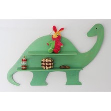 Woody Life Woodylife Ahşap Çocuk Kitaplık Dinazor Eğitici Çocuk Raf Montessori Kitaplık