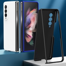 Zunhai Samsung Galaxy Z Fold3 5g Siyah Için Yağ Püskürtmeli Pc Telefon Kılıfı (Yurt Dışından)