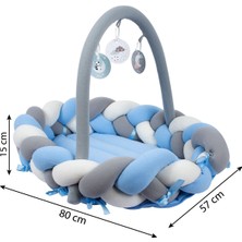 Sevi Bebe 3in1 Çok Fonksiyonlu Örgü Yatak & Kenar Koruyucu Mavi