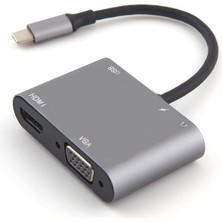 Oyuncu-Website 5in1 Type-C USB 3.1 HDMI Çevirici Dönüştürücü Hub. 4K UHD Fullhd