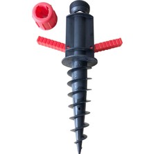 Zunhai 32 mm Boru Çapı Şemsiye Plastik Spiral Zemin Fiş Kırmızı Siyah (Yurt Dışından)