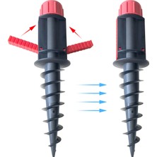 Zunhai 32 mm Boru Çapı Şemsiye Plastik Spiral Zemin Fiş Kırmızı Siyah (Yurt Dışından)