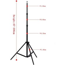 Teleskopik Tripod Uzun Tripod 2.1 M Tripod Siyah