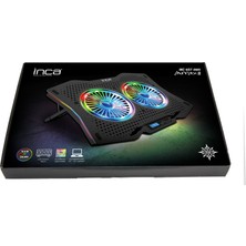 Inca INC-607GMS Arrax Iı 2x Rgb Fan, LCD Control Panel, 7 Steps 10 ”-1 8” Gamıng Notebook Cooler