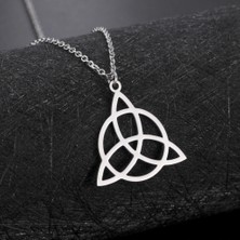 Gökdeniz 925 Unisex Triquetra 925 Ayar Gümüş Tasarım Kolye