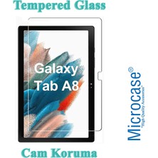 Microcase Samsung Galaxy Tab A8 10.5 Inch X200 360 Döner Standlı Kılıf + Tempered Glass Cam Koruma