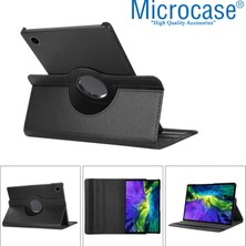 Microcase Samsung Galaxy Tab A8 10.5 Inch X200 360 Döner Standlı Kılıf + Tempered Glass Cam Koruma