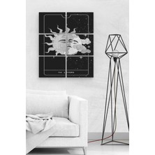Hero Tasarım Moon And Sun 6 Parça Ahşap Mdf Tablo NHL3988