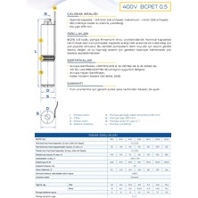 Vodoley Dalgıç Pompa Bcpet 0,5-50 (2 Ton 50M)