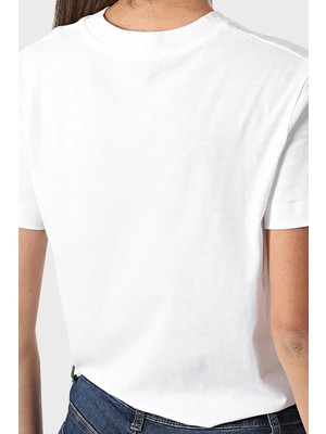 Calvin Klein Logolu Pamuklu Bisiklet Yaka Regular Fit T Shirt Bayan T Shirt J20J219142 Yaf