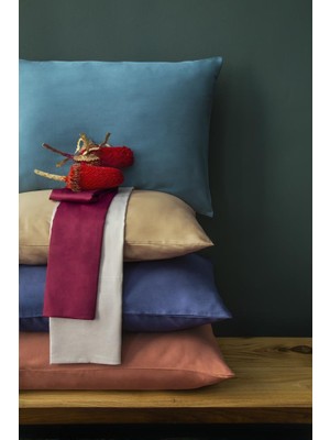 İssimo Home Sımply Bordo Saten Fıtted Set  200*200/50*70(2)