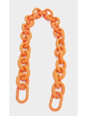 Angel Çanta Aksesuar 48 cm Turuncu Renk Buzlu (Mat) Zincir