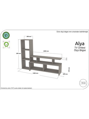 Mihra Home Alya Tv Ünitesi Beyaz Ceviz