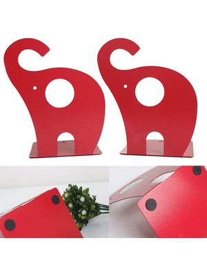 Xinh Metal Bookends Okul Anti Kaymaz Karikatür Fil Çocuk Hediye Dekorasyon Kütüphanesi Raflar Için Kitap Organizatör Depolama Tutucu Çalışma |(Yurt Dışından)