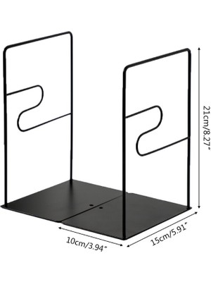 Xinh 1 Çift Demir Bookends Kitap Standı Destek Masaüstü Ofis Dergisi Organizatör Raf | Bookendends