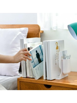 Xinh Geniş Uygulama Faydalı Çok Yönlü Kullanım Masaüstü Dekorasyonu Plastik Bookends Çevre Dostu Kitap Tutucu Sturdy Için Uygun | Bookends