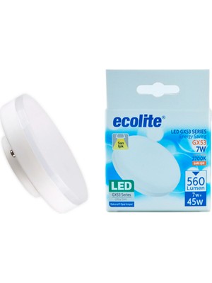 Ecolite 7W 230V 560LM 2700K GX53 Sıva Altı LED Spot