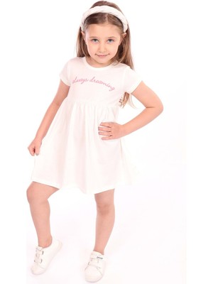 Toontoy Kız Çocuk Baskılı Elbise