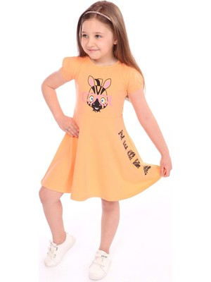 Toontoy Kids Toontoy Kız Çocuk Baskılı Elbise